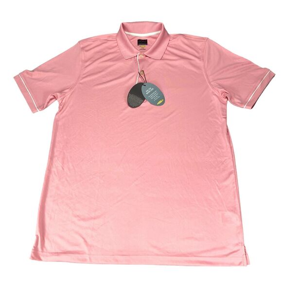 Greg Norman Polo Shirt Men's Large Pink Protek Micro Luxe Solid PlayDry Slit - Picture 16 of 16